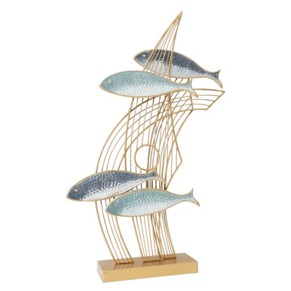 ΜΕΤΑΛΛΙΚΟ ΕΠΙΤΡΑΠΕΖΙΟ ΔΙΑΚΟΣΜΗΤΙΚΟ ΨΑΡΑΚΙΑ - 36.8x61.6x8.9cm 4/KIB – Δημιουργεί αίσθηση πολυτέλειας χωρίς κόπο | iroots.gr