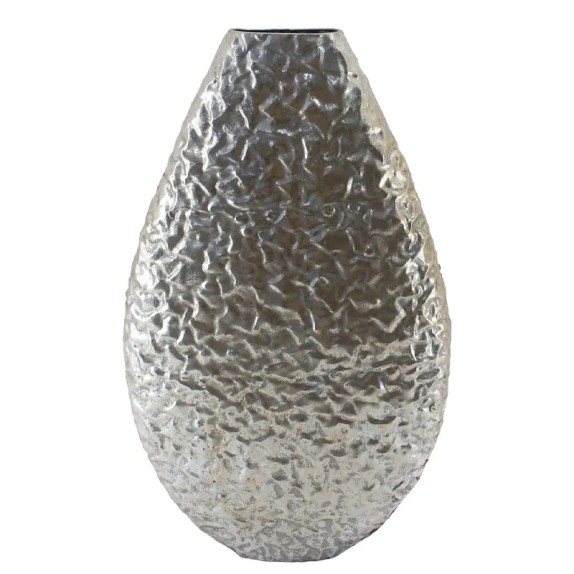 ΜΕΤΑΛΛΙΚΟ ΒΑΖΟ ΑΣΗΜΙ ΑΝΤΙΚΕ - 37x12.5x62.5cm 4/ΚΙΒ – Προσφέρει μοναδική αισθητική | iroots.gr