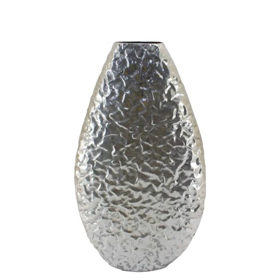 ΜΕΤΑΛΛΙΚΟ ΒΑΖΟ ΑΣΗΜΙ ΑΝΤΙΚΕ - 31x11x53.5cm 4/ΚΙΒ – Δίνει premium χαρακτήρα στο περιβάλλον | iroots.gr