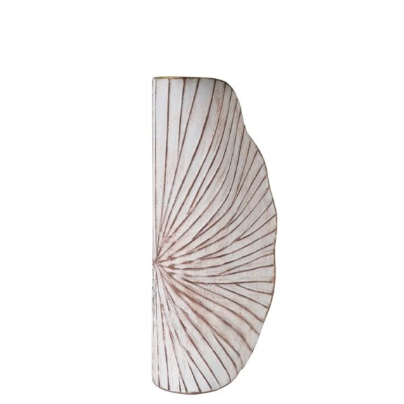 ΜΕΤΑΛΛΙΚΟ ΒΑΖΟ ΧΡΥΣΟ/ΛΕΥΚΟ ΗΜΙΚΥΚΛΙΚΟ ΜΕ ΓΡΑΜΜΕΣ - 19.7x40.0x10.2cm 4/KIB – Ταιριάζει σε κάθε μοντέρνο ή επαγγελματικό χώρο | ir