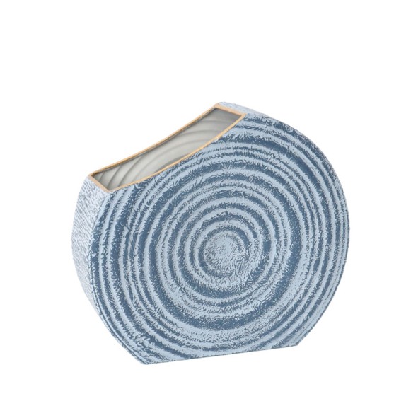 ΜΕΤΑΛΛΙΚΟ ΕΠΙΤΡΑΠΕΖΙΟ ΔΙΑΚΟΣΜΗΤΙΚΟ ΒΑΖΟ ΣΕ ΣΧΗΜΑ ΣΑΛΙΓΚΑΡΙΟΥ - 27.9x9.5x24.8cm 4/ΚΙΒ – Δημιουργεί αίσθηση πολυτέλειας χωρίς κόπο