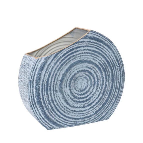 ΜΕΤΑΛΛΙΚΟ ΕΠΙΤΡΑΠΕΖΙΟ ΔΙΑΚΟΣΜΗΤΙΚΟ ΒΑΖΟ ΣΕ ΣΧΗΜΑ ΣΑΛΙΓΚΑΡΙΟΥ - 35.6x12.1x31.8cm 4/ΚΙΒ – Δημιουργεί αίσθηση πολυτέλειας χωρίς κόπ