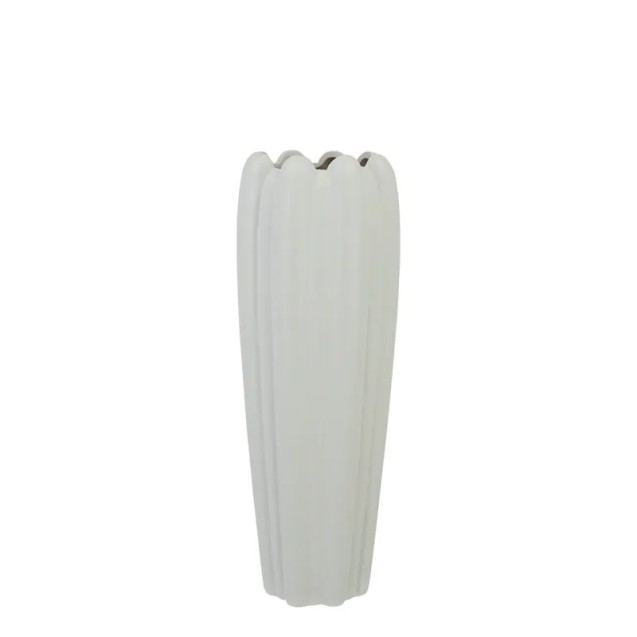 ΕΠΙΔΑΠΕΔΙΟ ΒΑΖΟ ΛΕΥΚΟ ΚΕΡΑΜΙΚΟ ΤΟΥΛΙΠΑ Φ14x40cm - 12/KIB – Ταιριάζει σε κάθε μοντέρνο ή επαγγελματικό χώρο | iroots.gr