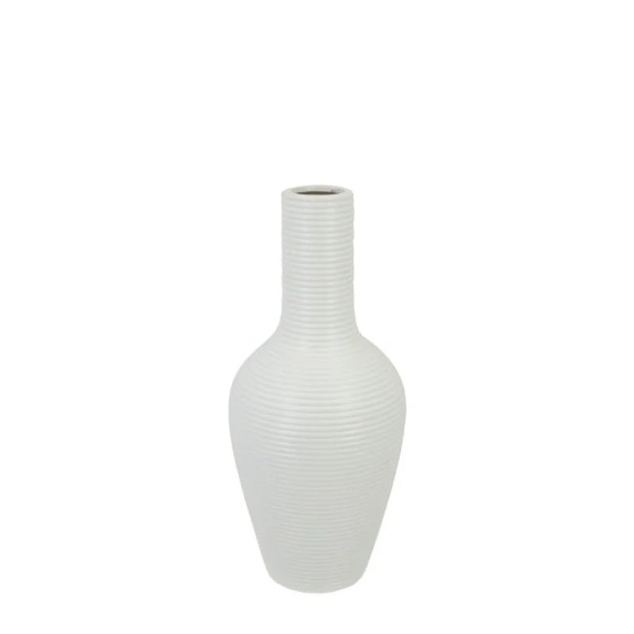 ΒΑΖΟ-ΜΠΟΥΚΑΛΙ ΛΕΥΚΟ ΚΕΡΑΜΙΚΟ ΓΡΑΜΜΩΤΟ Φ14x31cm - 12/KIB – Ταιριάζει σε κάθε μοντέρνο ή επαγγελματικό χώρο | iroots.gr