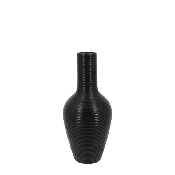 ΒΑΖΟ-ΜΠΟΥΚΑΛΙ ΜΑΥΡΟ ΚΕΡΑΜΙΚΟ ΓΡΑΜΜΩΤΟ Φ14x31cm - 12/KIB – Αναβαθμίζει άμεσα τον χώρο σου | iroots.gr