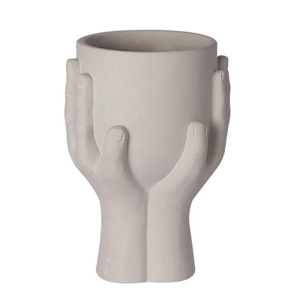 ΚΑΣΠΩ ΜΕΓΑΛΟ ΕΚΡΟΥ ΑΝΑΓΛΥΦΟ ΚΟΥΠΑ ΣΕ ΧΕΡΙΑ - 16.5x14x24cm 4/ΚΙΒ – Προσφέρει μοναδική αισθητική | iroots.gr