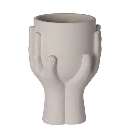 ΚΑΣΠΩ ΜΕΓΑΛΟ ΕΚΡΟΥ ΑΝΑΓΛΥΦΟ ΚΟΥΠΑ ΣΕ ΧΕΡΙΑ - 16.5x14x24cm 4/ΚΙΒ – Προσφέρει μοναδική αισθητική | iroots.gr