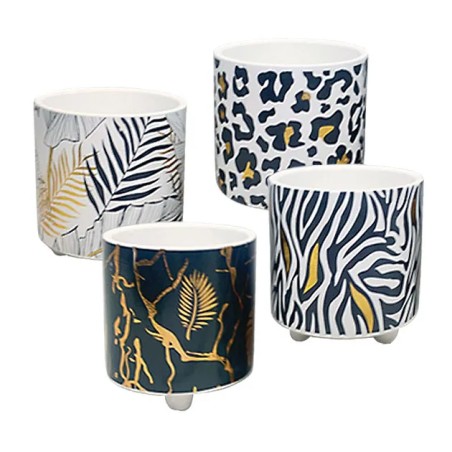 ΚΑΣΠΩ ΜΕΓΑΛΟ ΜΕ ΠΟΔΑΡΑΚΙΑ (4 ΣΧΕΔΙΑ ASS) ΨΗΦ. ΕΚΤΥΠΩΣΗ ΖΟΥΓΚΛΑ ΜΑΥΡΟ/ΧΡΥΣΟ - Φ12.6x13.2cm 4/32ΚΙΒ – Δημιουργεί αίσθηση πολυτέλει