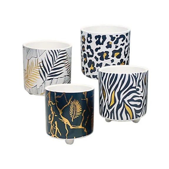 ΚΑΣΠΩ ΜΙΚΡΟ ΜΕ ΠΟΔΑΡΑΚΙΑ (4 ΣΧΕΔΙΑ ASS) ΨΗΦ. ΕΚΤΥΠΩΣΗ ΖΟΥΓΚΛΑ ΜΑΥΡΟ/ΧΡΥΣΟ - Φ9.5x9.5cm 8/64ΚΙΒ – Προσφέρει μοναδική αισθητική | 