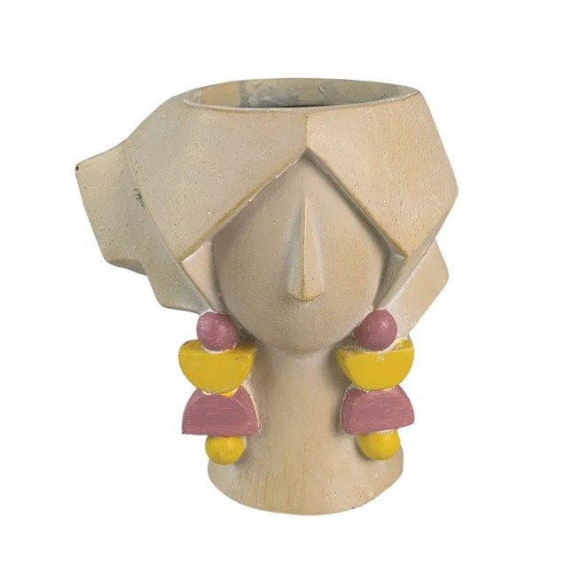 ΚΑΣΠΩ ΠΡΟΣΩΠΟ ΜΙΚΡΟ ΜΠΕΖ ME ΣΚΟΥΛΑΡΙΚIA ΚΙΤΡINA/ΡΟΖ - 14.5x10.5x15cm 4/24KIB – Δίνει premium χαρακτήρα στο περιβάλλον | iroots.g