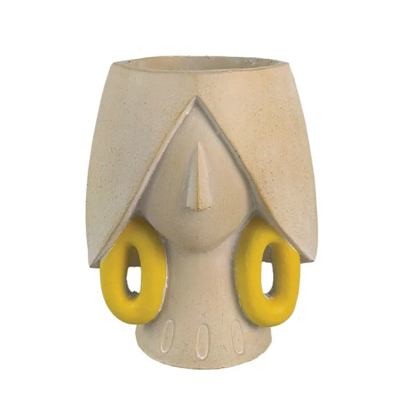 ΚΑΣΠΩ ΠΡΟΣΩΠΟ ΜΙΚΡΟ ΜΠΕΖ ME ΣΚΟΥΛΑΡΙΚIA ΚΙΤΡINA - 14.5x10.5x15cm 4/24ΚΙΒ – Δίνει premium χαρακτήρα στο περιβάλλον | iroots.gr