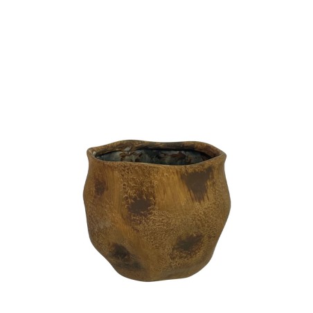 ΚΑΣΠΩ ΣΤΡΟΓΓΥΛΟ ΚΑΦΕ ΠΟΥΓΚΙ ΜΕ ΒΑΘΟΥΛΩΜΑΤΑ ΜΙΚΡΟ - Φ12.5x11cm 1/24ΚΙΒ – Ταιριάζει σε κάθε μοντέρνο ή επαγγελματικό χώρο | iroots