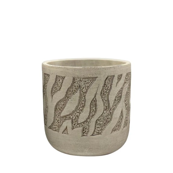 ΚΑΣΠΩ ΜΠΕΖ ΣΤΡΟΓΓΥΛΟ ΤΙΓΡΕ ΜΟΤΙΒΟ ΜΕΣΑΙΟ - Φ15x14.5cm 1/12ΚΙΒ – Ταιριάζει σε κάθε μοντέρνο ή επαγγελματικό χώρο | iroots.gr