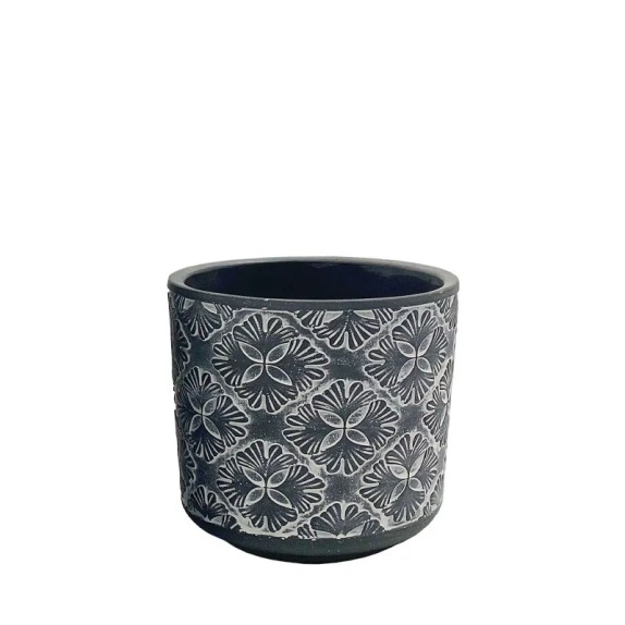 ΚΑΣΠΩ ΓΚΡΙ/ΛΕΥΚΟ ΣΤΡΟΓΓΥΛΟ MOTIBO ΑΝΘΗ ΜΙΚΡΟ - Φ13x12cm 1/18ΚΙΒ – Δημιουργεί αίσθηση πολυτέλειας χωρίς κόπο | iroots.gr