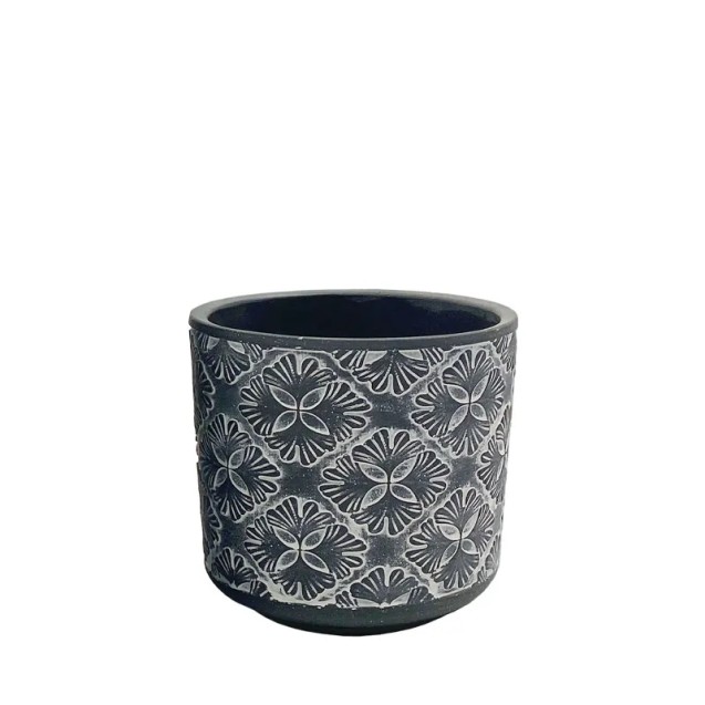 ΚΑΣΠΩ ΓΚΡΙ/ΛΕΥΚΟ ΣΤΡΟΓΓΥΛΟ MOTIBO ΑΝΘΗ ΜΙΚΡΟ - Φ13x12cm 1/18ΚΙΒ – Δημιουργεί αίσθηση πολυτέλειας χωρίς κόπο | iroots.gr