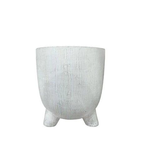 ΚΑΣΠΩ ΛΕΥΚΟ ΣΤΡΟΓΓΥΛΟ ΜΕ ΠΟΔΙΑ ΓΡΑΜΜΩΤΟ ΜΕΣΑΙΟ - Φ15x16cm 1/12ΚΙΒ – Δημιουργεί αίσθηση πολυτέλειας χωρίς κόπο | iroots.gr