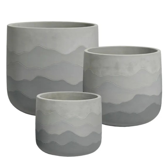 ΚΑΣΠΩ ΣΕΤ/3 ΣΤΡΟΓΓΥΛΟ ΓΚΡΙ ΟΜΠΡΕ ΒΟΥΝΑ ΜΟΤΙΒΟ-L:Φ29x25, M:Φ25x21, S:Φ20x17cm 1/ΚΙΒ – Προσφέρει μοναδική αισθητική | iroots.gr