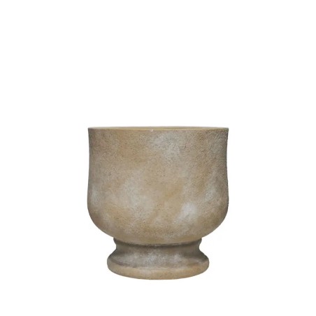 ΚΑΣΠΩ ΣΤΡΟΓΓΥΛΟ ΚΑΦΕ ΠΑΛΑΙΩΜΕΝΟ ΔΙΣΚΟΠΟΤΗΡΟ - Φ13.8x13.8cm 12/ΚΙΒ – Δίνει premium χαρακτήρα στο περιβάλλον | iroots.gr