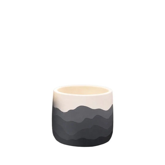 ΚΑΣΠΩ ΣΤΡΟΓΓΥΛΟ ΓΚΡΙ ΟΜΠΡΕ ΜΟΤΙΒΟ ΒΟΥΝΑ - Φ11.2X9.7cm 2/18ΚΙΒ – Προσφέρει μοναδική αισθητική | iroots.gr