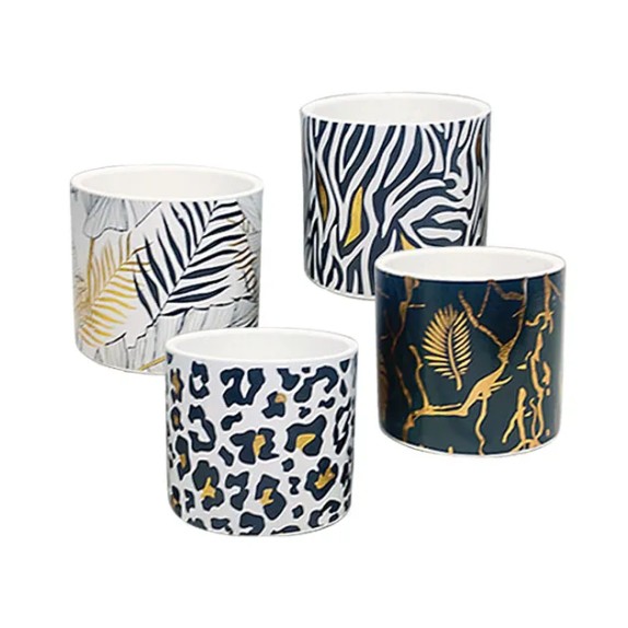 ΚΑΣΠΩ ΜΙΚΡΟ (4 ΣΧΕΔΙΑ ASS) ΨΗΦ. ΕΚΤΥΠΩΣΗ ΖΟΥΓΚΛΑ ΜΑΥΡΟ/ΧΡΥΣΟ - Φ11.5x10.5cm 4/48ΚΙΒ – Δημιουργεί αίσθηση πολυτέλειας χωρίς κόπο 