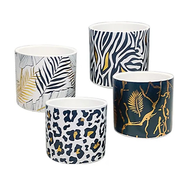 ΚΑΣΠΩ ΜΕΓΑΛΟ (4 ΣΧΕΔΙΑ ASS) ΨΗΦ. ΕΚΤΥΠΩΣΗ ΖΟΥΓΚΛΑ ΜΑΥΡΟ/ΧΡΥΣΟ - Φ12.5x12cm 4/32ΚΙΒ – Προσφέρει μοναδική αισθητική | iroots.gr