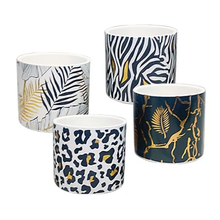 ΚΑΣΠΩ ΜΕΓΑΛΟ (4 ΣΧΕΔΙΑ ASS) ΨΗΦ. ΕΚΤΥΠΩΣΗ ΖΟΥΓΚΛΑ ΜΑΥΡΟ/ΧΡΥΣΟ - Φ12.5x12cm 4/32ΚΙΒ – Προσφέρει μοναδική αισθητική | iroots.gr