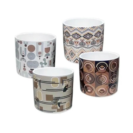 ΚΑΣΠΩ ΜΙΚΡΟ (4 ΣΧΕΔΙΑ ASS) ΨΗΦ. ΕΚΤΥΠΩΣΗ ΚΑΦΕ ΓΕΩΜΕΤΡΙΚΑ ΣΧΕΔΙΑ - Φ11.5x10.5cm 4/48ΚΙΒ – Προσφέρει μοναδική αισθητική | iroots.g