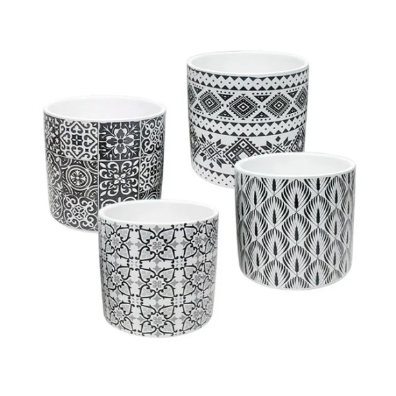 ΚΑΣΠΩ ΜΙΚΡΟ (4 ΣΧΕΔΙΑ ASS) ΨΗΦ. ΕΚΤΥΠΩΣΗ ΜΑΥΡΟ/ΓΚΡΙ ΜΟΤΙΒΑ ΠΛΑΚΙΔΙΩΝ - Φ11.5x10.5cm 4/48ΚΙΒ – Αναβαθμίζει άμεσα τον χώρο σου | i