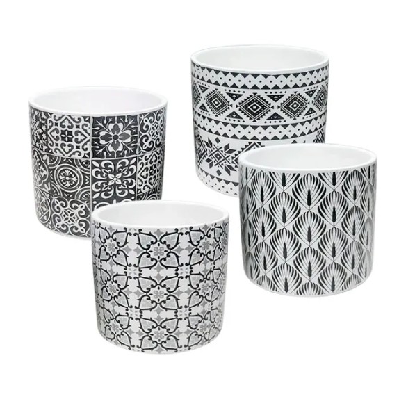 ΚΑΣΠΩ ΜΕΓΑΛΟ (4 ΣΧΕΔΙΑ ASS) ΨΗΦ. ΕΚΤΥΠΩΣΗ ΜΑΥΡΟ/ΓΚΡΙ ΜΟΤΙΒΑ ΠΛΑΚΙΔΙΩΝ - Φ12.5x12cm 4/32ΚΙΒ – Αναβαθμίζει άμεσα τον χώρο σου | ir