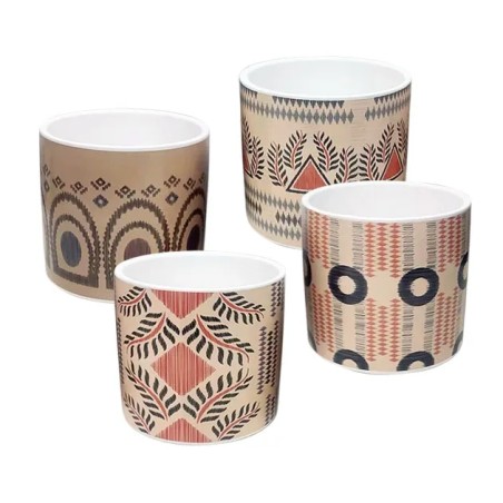 ΚΑΣΠΩ ΜΕΓΑΛΟ (4 ΣΧΕΔΙΑ ASS) ΨΗΦ. ΕΚΤΥΠΩΣΗ ΚΑΦΕ/ΕΚΡΟΥ INTI ΜΟΤΙΒΑ - Φ12.5x12cm 4/32ΚΙΒ – Ταιριάζει σε κάθε μοντέρνο ή επαγγελματι