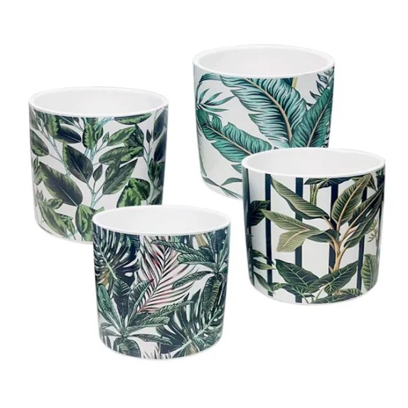 ΚΑΣΠΩ ΜΕΓΑΛΟ (4 ΣΧΕΔΙΑ ASS) ΨΗΦ. ΕΚΤΥΠΩΣΗ ΠΡΑΣΙΝA ΦΥΛΛΩΜΑΤΑ - Φ12.5x12cm 4/32ΚΙΒ – Προσφέρει μοναδική αισθητική | iroots.gr