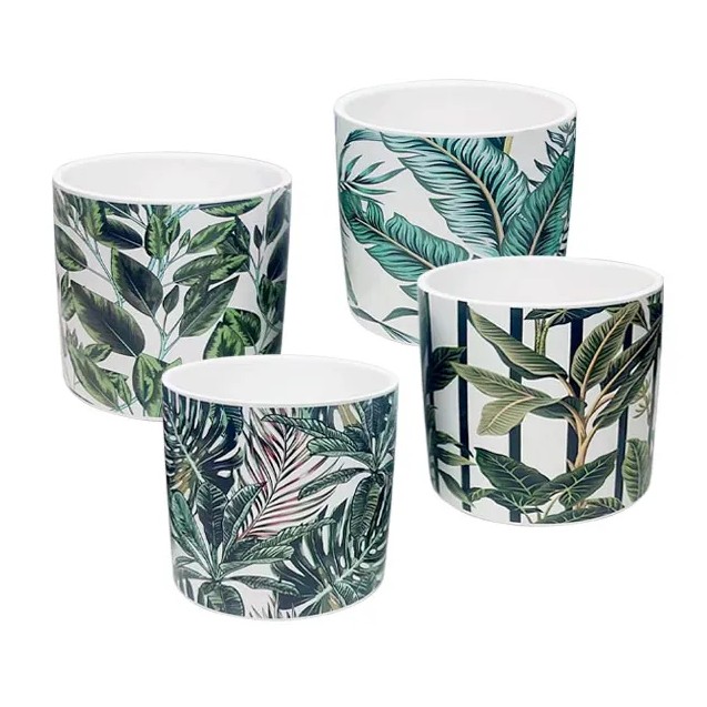 ΚΑΣΠΩ ΜΕΓΑΛΟ (4 ΣΧΕΔΙΑ ASS) ΨΗΦ. ΕΚΤΥΠΩΣΗ ΠΡΑΣΙΝA ΦΥΛΛΩΜΑΤΑ - Φ12.5x12cm 4/32ΚΙΒ – Προσφέρει μοναδική αισθητική | iroots.gr