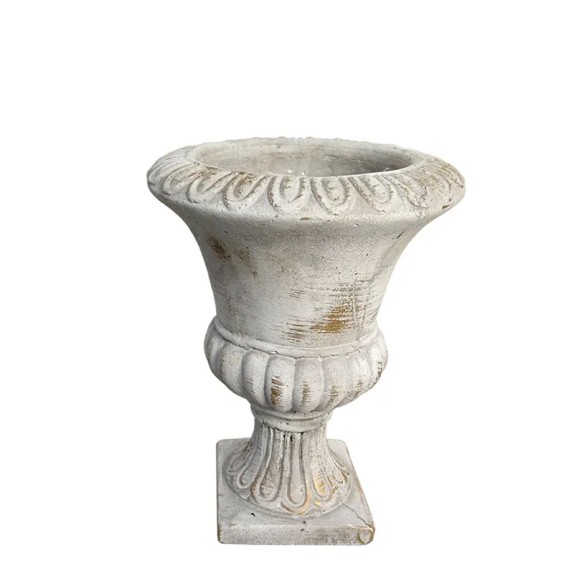 ΚΑΣΠΩ ΑΜΦΟΡΕΑΣ ΛΕΥΚΟ/ΧΡΥΣΟ ΠΑΛΑΙΩΜΕΝΟ ΣΧΕΔΙΟ ΡΩΜΑΪΚΟ ΜΙΚΡΟ - Φ19x25cm 1/4KIB – Δημιουργεί αίσθηση πολυτέλειας χωρίς κόπο | iroot