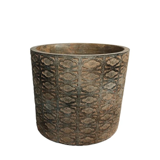 ΚΑΣΠΩ ΣΤΡΟΓΓΥΛΟ ΜΠΕΖ ΠΑΛΑΙΩΜΕΝΟ ΑΝΑΤΟΛΙΤΙΚΟ ΜΟΤΙΒΟ ΜΕΓΑΛΟ - Φ19x17cm 1/6KIB – Δίνει premium χαρακτήρα στο περιβάλλον | iroots.gr