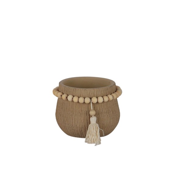 ΚΑΣΠΩ ΤΣΙΜΕΝΤΕΝΙΟ ΚΑΦΕ ΣΤΡΟΓΓΥΛΟ ΧΑΝΤΡΑ ΚΟΜΠΟΛΟΪ Φ13.5x10cm - 1/18ΚΙΒ – Δημιουργεί αίσθηση πολυτέλειας χωρίς κόπο | iroots.gr