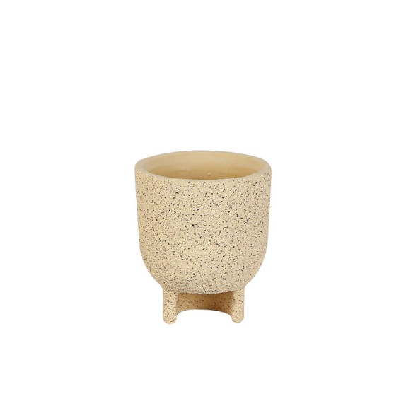 ΚΑΣΠΩ ΤΣΙΜΕΝΤΕΝΙΟ ΜΠΕΖ ΣΤΡΟΓΓΥΛΟ ΖΑΓΡΕ ΜΕ ΒΑΣΗ Φ14x16.5cm - 1/12ΚΙΒ – Δίνει premium χαρακτήρα στο περιβάλλον | iroots.gr