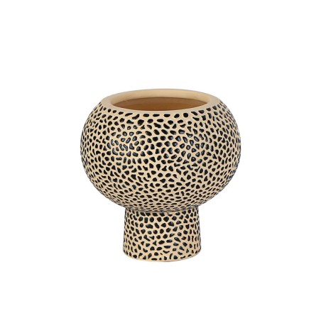 ΚΑΣΠΩ ΜΕΓΑΛΟ ΜΠΕΖ-ΜΑΥΡΟ ΣΦΑΙΡΙΚΟ ΠΟΥΑ ΜΕ ΒΑΣΗ Φ20x20cm - 1/6ΚΙΒ – Δίνει premium χαρακτήρα στο περιβάλλον | iroots.gr