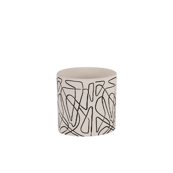 ΚΑΣΠΩ ΤΣΙΜΕΝΤΕΝΙΟ ΕΚΡΟΥ-ΜΑΥΡΟ ΣΤΡΟΓΓΥΛΟ ΑΦΗΡΗΜΕΝΕΣ ΓΡΑΜΜΕΣ Φ16.5x15cm - 1/12ΚΙΒ – Αναβαθμίζει άμεσα τον χώρο σου | iroots.gr