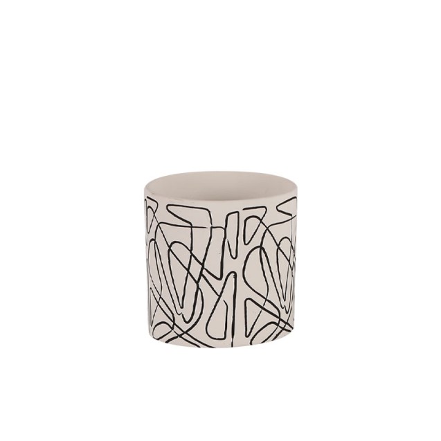 ΚΑΣΠΩ ΤΣΙΜΕΝΤΕΝΙΟ ΕΚΡΟΥ-ΜΑΥΡΟ ΣΤΡΟΓΓΥΛΟ ΑΦΗΡΗΜΕΝΕΣ ΓΡΑΜΜΕΣ Φ16.5x15cm - 1/12ΚΙΒ – Αναβαθμίζει άμεσα τον χώρο σου | iroots.gr