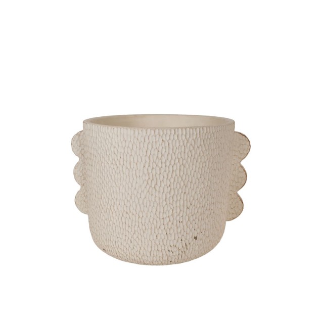 ΚΑΣΠΩ ΤΣΙΜΕΝΤΕΝΙΟ ΚΥΚΛΑΔΙΤΙΚΟ ΕΚΡΟΥ ΑΝΑΓΛΥΦΟ ΖΑΓΡΕ - 22x18x16.5cm 8/8ΚΙΒ – Δίνει premium χαρακτήρα στο περιβάλλον | iroots.gr