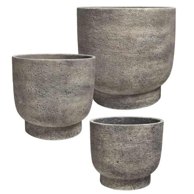 ΚΑΣΠΩ ΤΣΙΜΕΝΤΕΝΙΟ ΣΕΤ/3 ΚΑΦΕ ΠΑΛΑΙΩΜΕΝΟ - L:Φ30x28, M:Φ25x23, S:Φ20.5x19cm 84/ΠΑΛ – Αναβαθμίζει άμεσα τον χώρο σου | iroots.gr