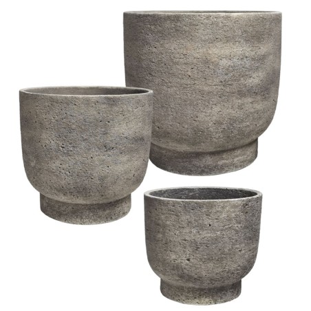 ΚΑΣΠΩ ΤΣΙΜΕΝΤΕΝΙΟ ΣΕΤ/3 ΚΑΦΕ ΠΑΛΑΙΩΜΕΝΟ - L:Φ30x28, M:Φ25x23, S:Φ20.5x19cm 84/ΠΑΛ – Αναβαθμίζει άμεσα τον χώρο σου | iroots.gr