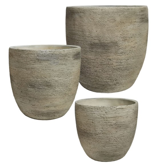 ΚΑΣΠΩ ΤΣΙΜΕΝΤΕΝΙΟ ΣΕΤ/3 ΚΑΦΕ ΠΑΛΑΙΩΜΕΝΟ - L:Φ30x29.5, M:Φ26x25.5, S:Φ21.5x21.5cm 84/ΠΑΛ – Δίνει premium χαρακτήρα στο περιβάλλον