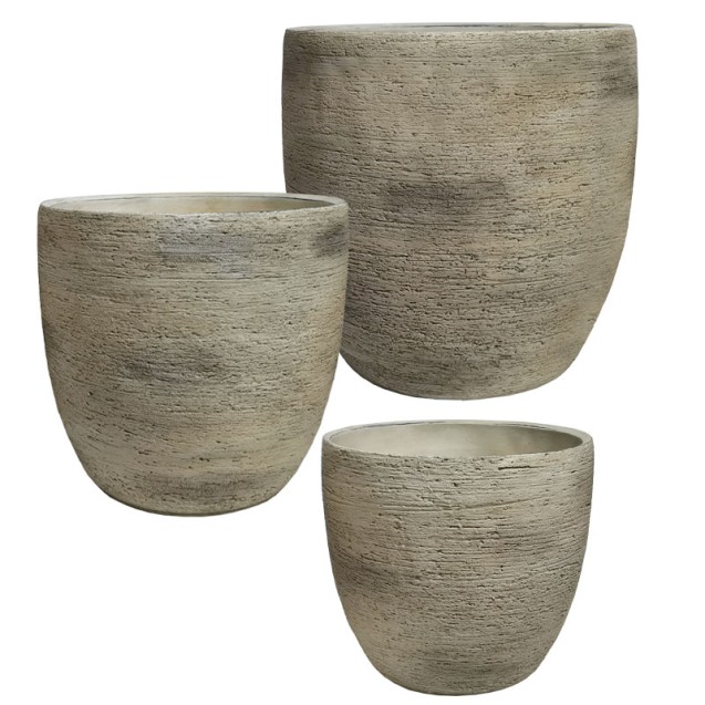 ΚΑΣΠΩ ΤΣΙΜΕΝΤΕΝΙΟ ΣΕΤ/3 ΚΑΦΕ ΠΑΛΑΙΩΜΕΝΟ - L:Φ30x29.5, M:Φ26x25.5, S:Φ21.5x21.5cm 84/ΠΑΛ – Δίνει premium χαρακτήρα στο περιβάλλον