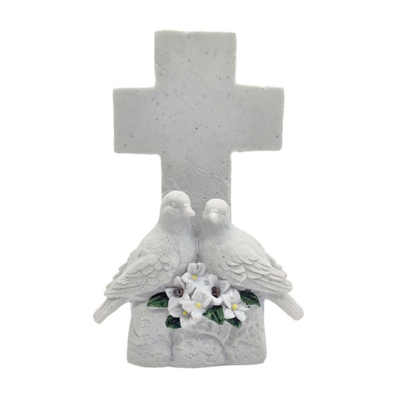 ΠΟΛΥΕΣΤΕΡΙΚΟ ΜΝΗΜΕΙΟΥ ΣΤΑΥΡΟΣ-ΠΕΡΙΣΤΕΡΙΑ - 15.5x12.5x13.5cm 18/ΚΙΒ – Προσφέρει μοναδική αισθητική | iroots.gr