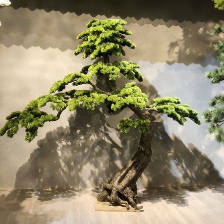 TEXNHTO ΔΕΝΤΡO ΜΠΟΝΣΑΪ ΠΕΥΚΟ ΣΕ ΜΕΤΑΛΛΙΚΗ ΒΑΣΗ ΣΥΝΑΡΜΟΛΟΓΟΥΜΕΝΟ -215x90xΥ180cm – Ταιριάζει σε κάθε μοντέρνο ή επαγγελματικό χώρο