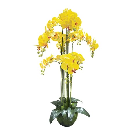 ΦΥΤΟ ΟΡΧΙΔΕΑ ΚΙΤΡΙΝΑ ΑΝΘΗ REAL TOUCH - Y118cm 1/KIB – Προσφέρει μοναδική αισθητική | iroots.gr