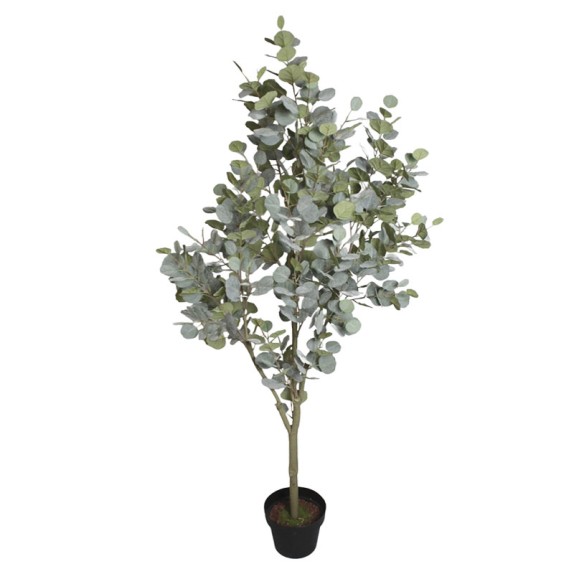 ΤΕΧΝΗΤΟ ΔΕΝΤΡΟ ΕΥΚΑΛΥΠΤΟΣ ΣΕ ΓΛΑΣΤΡΑ ΠΡΑΣΙΝΟ - Y165cm 2/ΚΙΒ – Ταιριάζει σε κάθε μοντέρνο ή επαγγελματικό χώρο | iroots.gr