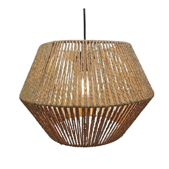 ΦΩΤΙΣΤΙΚΟ ΟΡΟΦΗΣ ΚΡΕΜΑΣΤΟ ΚΑΦΕ ΜΕ ΣΧΟΙΝΊA - Φ39x26cm 6/14ΚΙΒ – Δίνει premium χαρακτήρα στο περιβάλλον | iroots.gr