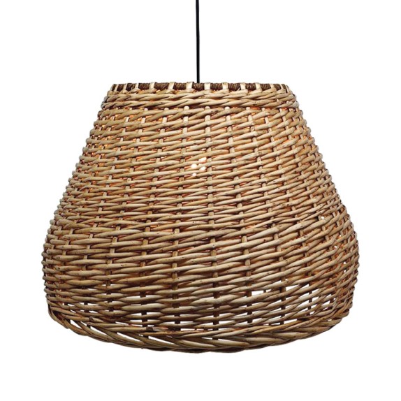 ΦΩΤΙΣΤΙΚΟ ΟΡΟΦΗΣ ΚΡΕΜΑΣΤΟ ΚΑΦΕ ΨΑΘΙΝΟ ΜΕ ΠΛΕΞΗ ΚΑΛΑΘΙΟΥ - Φ49x37cm 3/30ΚΙΒ – Δίνει premium χαρακτήρα στο περιβάλλον | iroots.gr